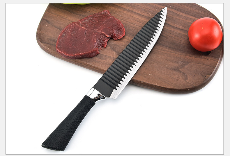 Steel Kitchen Knife Chef Knife 6Piece Set Sharp Household Kitchen NonStick Wave Pattern Knife Set Kitchen Knives Steel Kitchen Knife Chef Knife 6Piece Set Sharp Household Kitchen NonStick Wave Pattern Knife Set Kitchen Knives