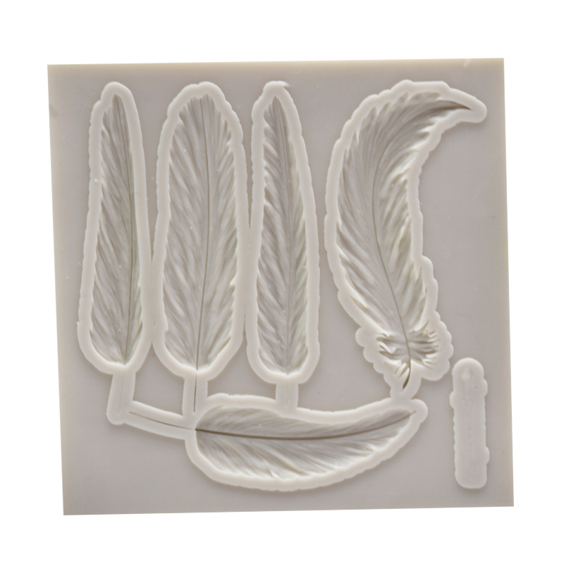 Feather silicone mold sugar baking mold chocolate cake mold DIY baking mold Feather silicone mold sugar baking mold chocolate cake mold DIY baking mold