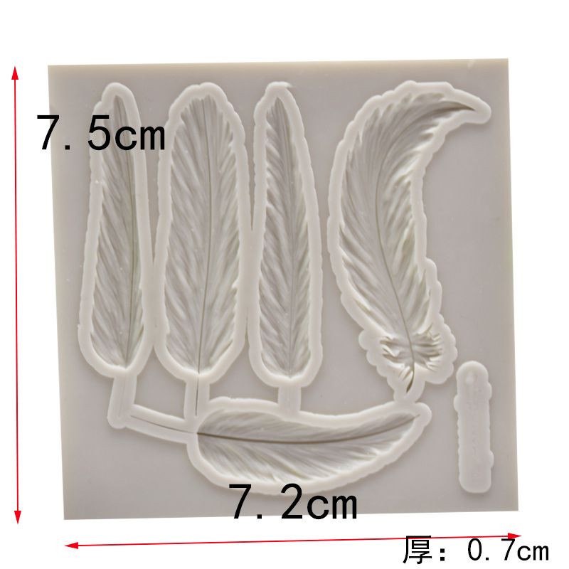 Feather silicone mold sugar baking mold chocolate cake mold DIY baking mold Feather silicone mold sugar baking mold chocolate cake mold DIY baking mold
