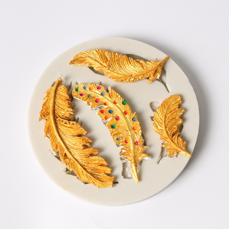 Feather silicone mold sugar baking mold chocolate cake mold DIY baking mold Feather silicone mold sugar baking mold chocolate cake mold DIY baking mold