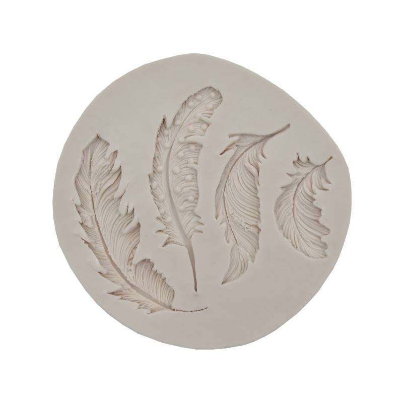 Feather silicone mold sugar baking mold chocolate cake mold DIY baking mold Feather silicone mold sugar baking mold chocolate cake mold DIY baking mold