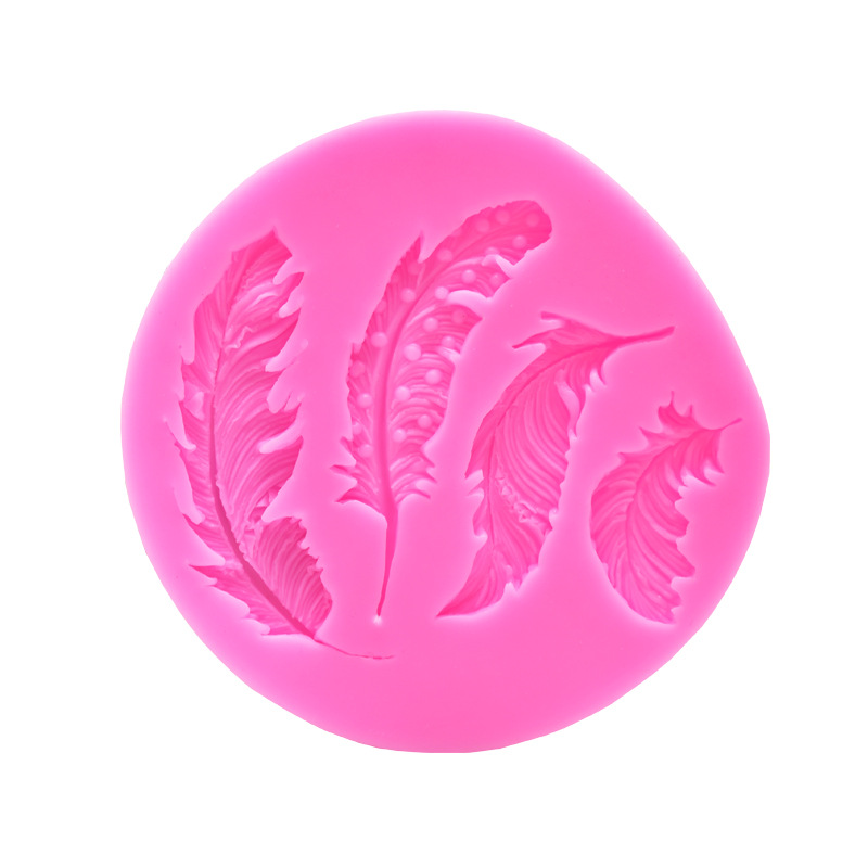 Feather silicone mold sugar baking mold chocolate cake mold DIY baking mold Feather silicone mold sugar baking mold chocolate cake mold DIY baking mold
