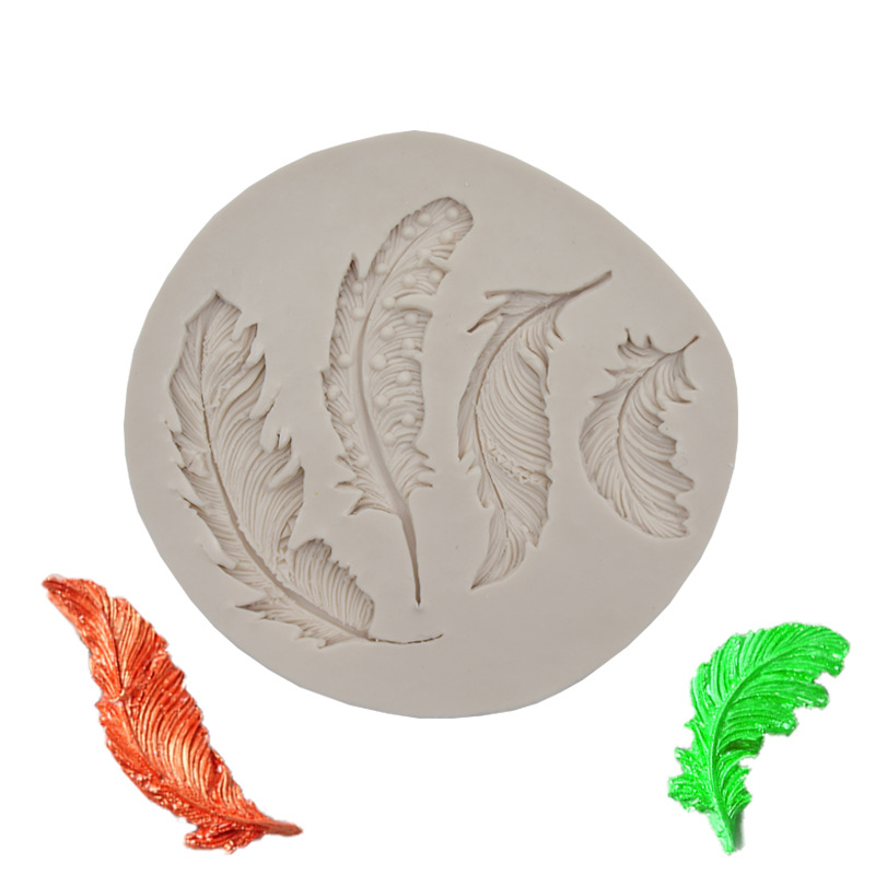 Feather silicone mold sugar baking mold chocolate cake mold DIY baking mold Feather silicone mold sugar baking mold chocolate cake mold DIY baking mold