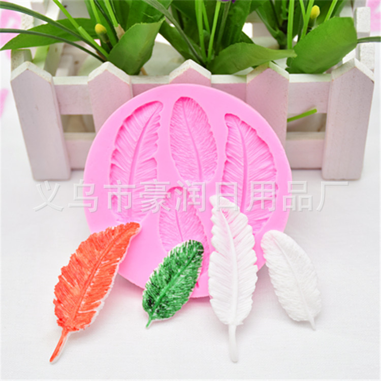 Feather silicone mold sugar baking mold chocolate cake mold DIY baking mold Feather silicone mold sugar baking mold chocolate cake mold DIY baking mold
