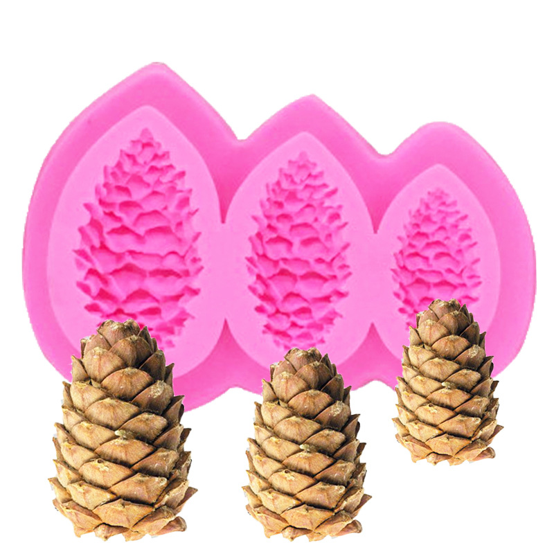 Even pinecone silicone molasses mold Christmas cake mold chocolate cake DIY baking mold