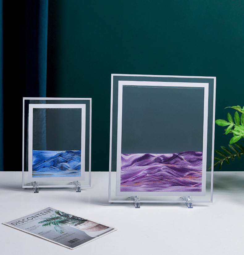 Nordic Creative Hourglass Quicksand Painting Decoration Home Office Decorations Decompression Art Furnish and Decorate Present Nordic Creative Hourglass Quicksand Painting Decoration Home Office Decorations Decompression Art Furnish and Decorate Present