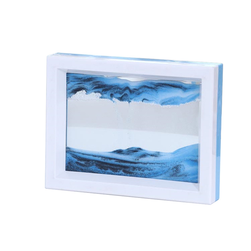 Plastic Frame Sand Painting Creative Hourglass Painting Decoration Office Desk Surface Panel Home Decorative Crafts