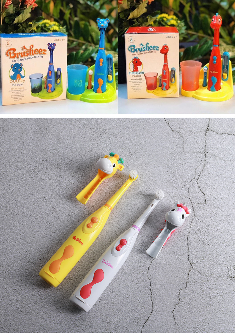 Pre American Brusheez Children Electric Toothbrush Kit Get Brush Replacement Head Water Cup Hourglass Pre American Brusheez Children Electric Toothbrush Kit Get Brush Replacement Head Water Cup Hourglass