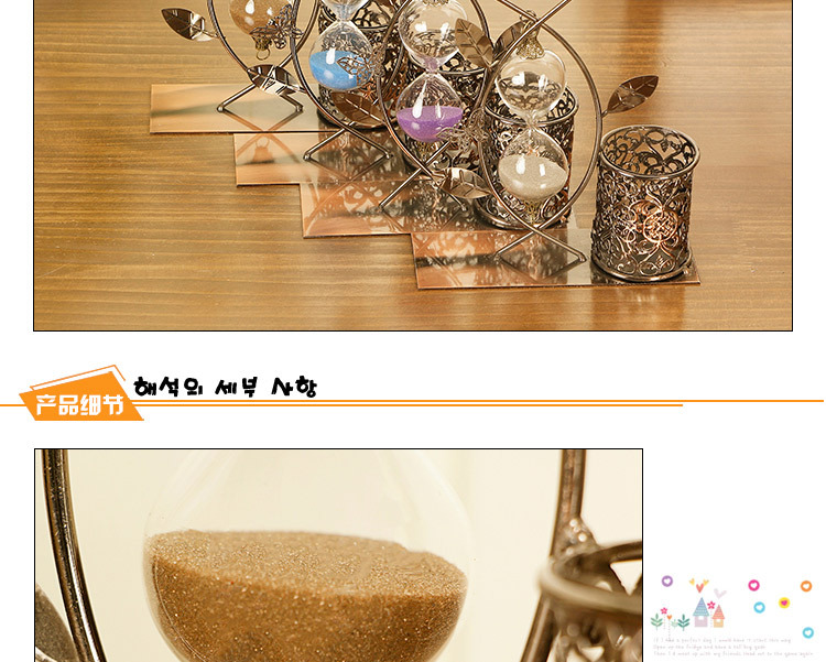 Iron art metal leaves flower rattan hourglass penholder decorated creative home small gifts colorful quicksand pen deco Iron art metal leaves flower rattan hourglass penholder decorated creative home small gifts colorful quicksand pen deco