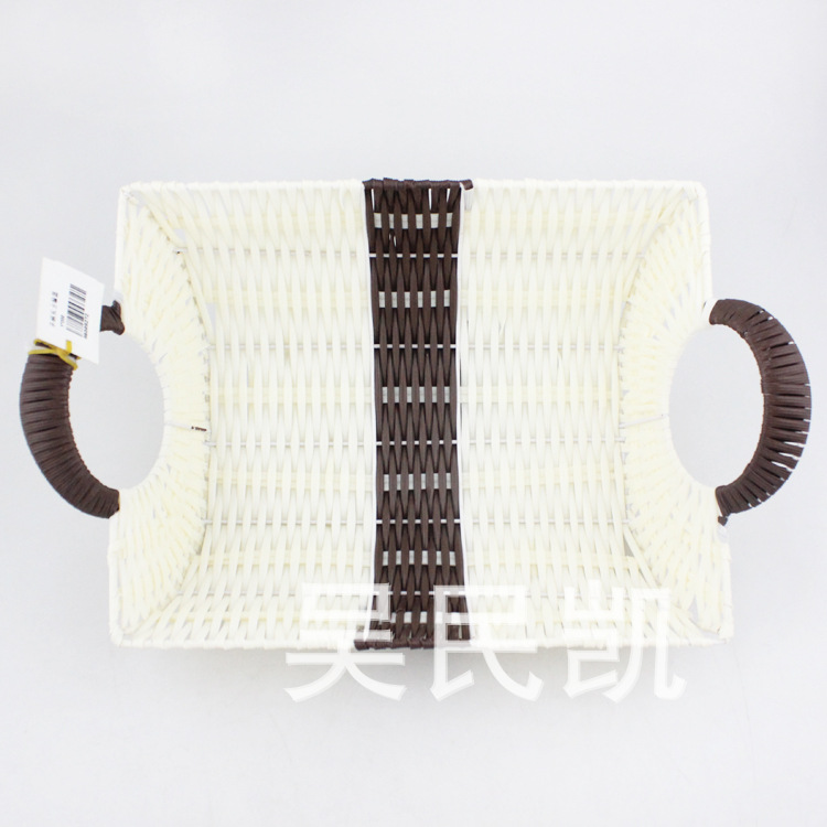 Shiyuan shop supply of creative home storage blue fruit basket handle baskets handle square basket Shiyuan shop supply of creative home storage blue fruit basket handle baskets handle square basket