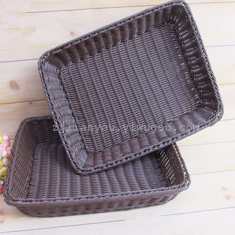 Rattan bread basket weave solid tube handmade fruit baskets fruit baskets woven PP storage basket