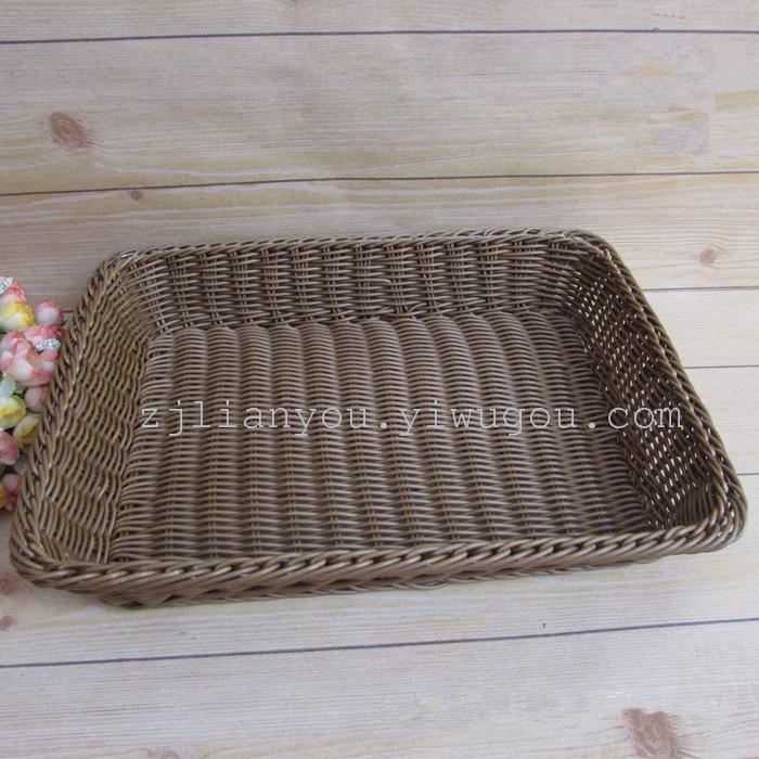 Rattan bread basket weave solid tube handmade fruit baskets fruit baskets woven PP storage basket Rattan bread basket weave solid tube handmade fruit baskets fruit baskets woven PP storage basket
