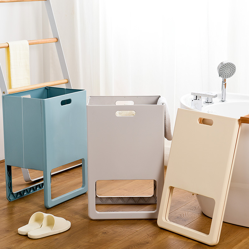 Foldable Dirty Clothes Basket Home Nordic Japanese Style Clothes Basket Storage Large Plastic Laundry Baskets Bathroom Bedroom