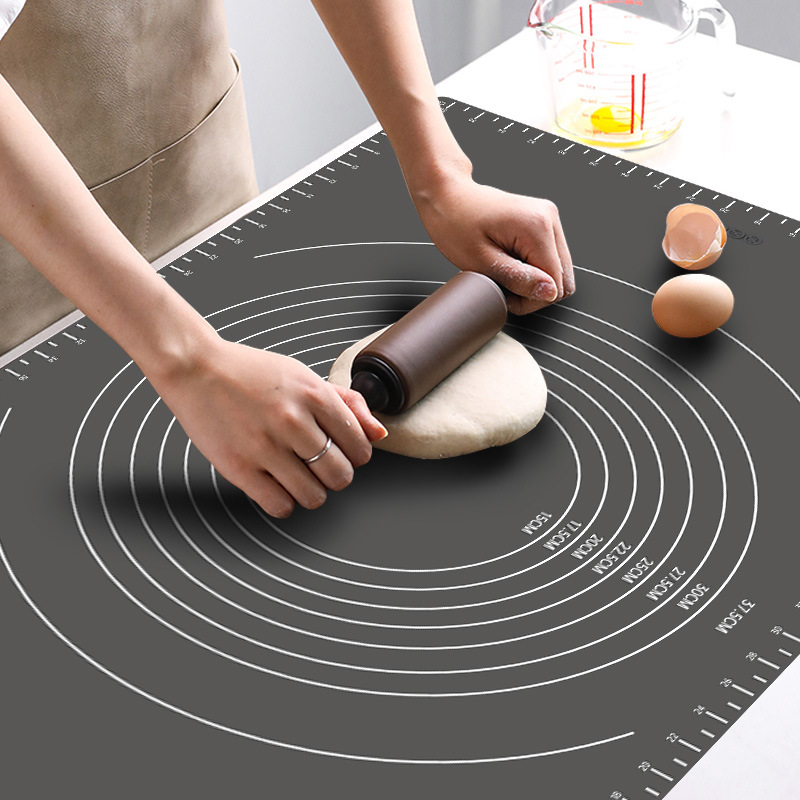 Household Thickened Silicone Dough Kneading Food Grade Silica Gel Pad Dough Rolling Pad Baking Mat Baking Tool Multifunctional Mat