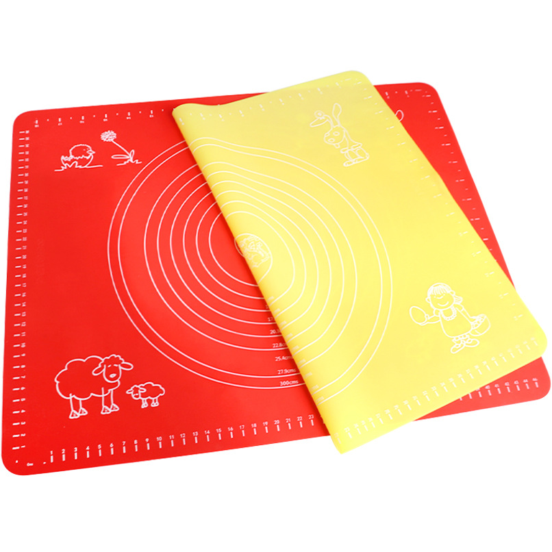 Factory Direct Sales Silicone Dough Kneading 64*45/50*40 with Scale Baking Pad Food Grade Surface Pad Non-Stick Surface