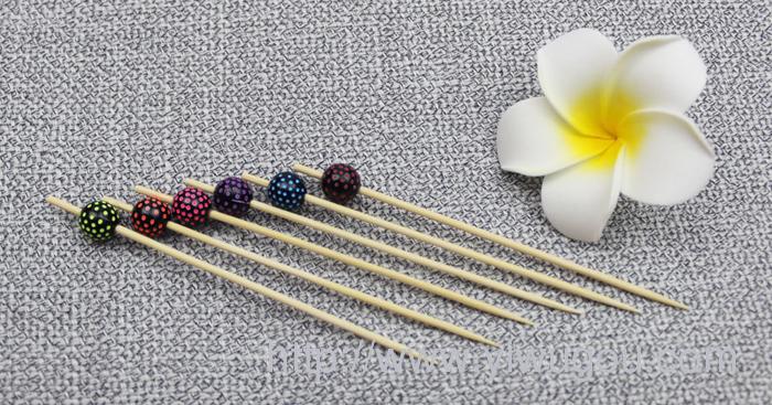Bamboo flower sign sign fruit fruit fork creative toothpick decorative sign sign cocktail snacks Bamboo flower sign sign fruit fruit fork creative toothpick decorative sign sign cocktail snacks