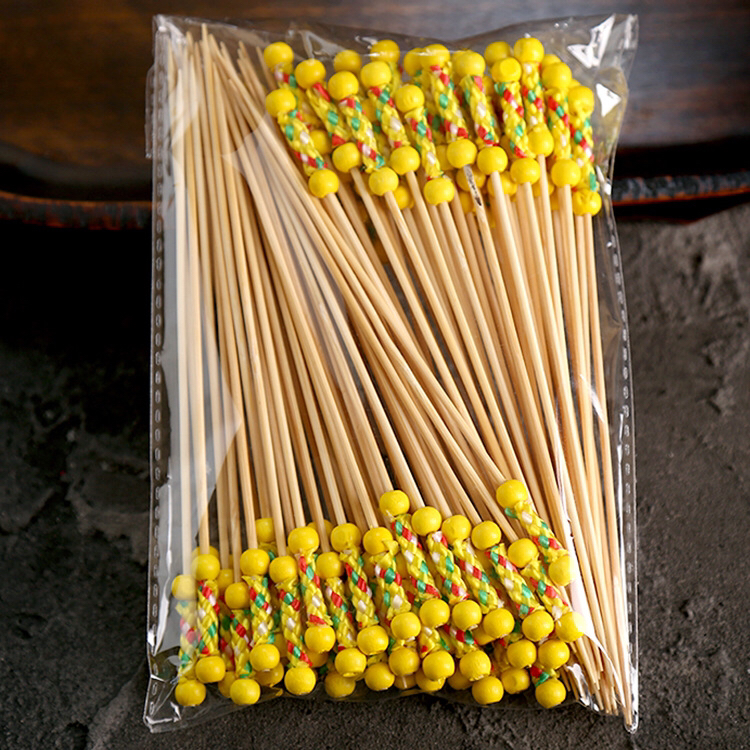 Household Fruit Toothpick Cocktail Bamboo Stick Disposable Bamboo Stick Color Creative Bamboo Stick Reddish Yellow Cake Insert Sub Skewers Stick Household Fruit Toothpick Cocktail Bamboo Stick Disposable Bamboo Stick Color Creative Bamboo Stick Reddish Yellow Cake Insert Sub Skewers Stick