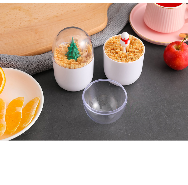 Creative Christmas combination cotton swab box, snowman toothpick box, dust swab box with cover Creative Christmas combination cotton swab box, snowman toothpick box, dust swab box with cover