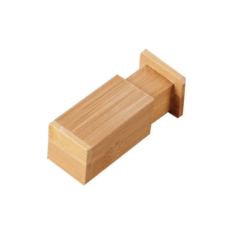 Green Factory Direct Sales Toothpick Holder Bamboo Toothpick Box Square Carbonized Green Bamboo Toothpick Box with Lid