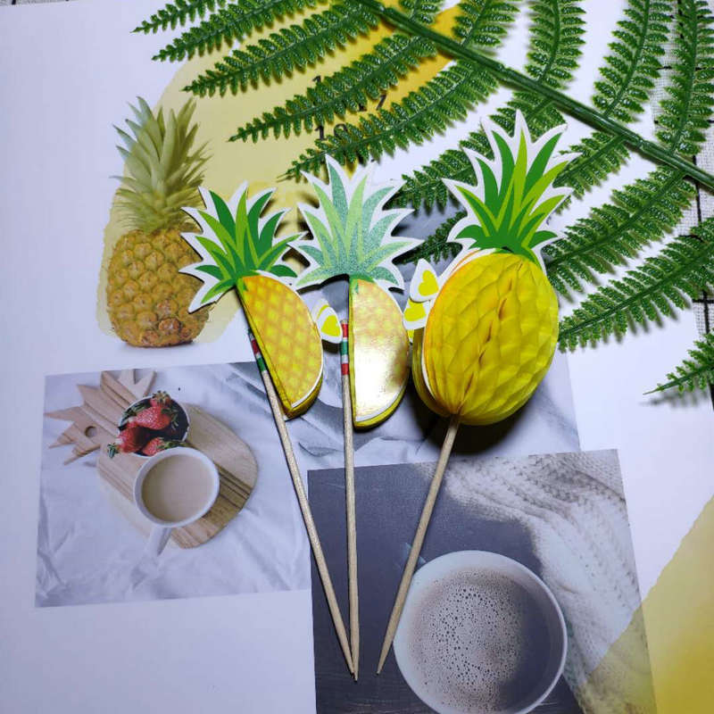 Whole Paper Honeycomb Flamingo Pineapple Fruit Toothpick Cake Decorative Insertion Festival Atmosphere Layout 50 PcsPack Whole Paper Honeycomb Flamingo Pineapple Fruit Toothpick Cake Decorative Insertion Festival Atmosphere Layout 50 PcsPack