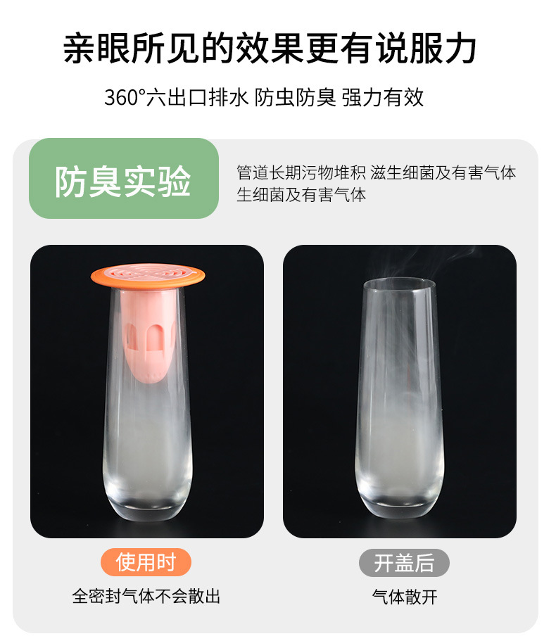 Floor Drain Odor Preventer Sewer Deodorant Cover Closure Anti-Odor Insect-Proof Artifact Toilet Sealing Plug Ground Core
