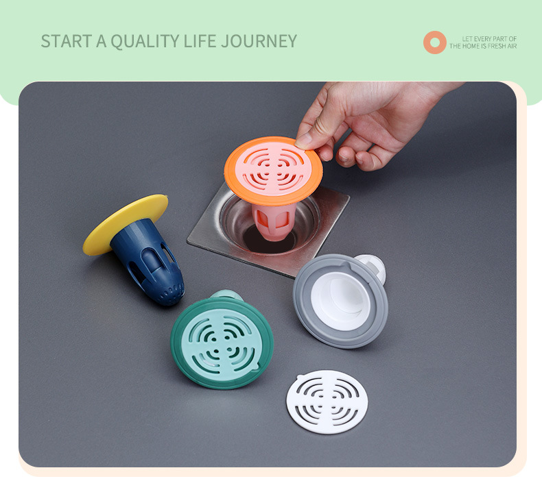 Floor Drain Odor Preventer Sewer Deodorant Cover Closure Anti-Odor Insect-Proof Artifact Toilet Sealing Plug Ground Core