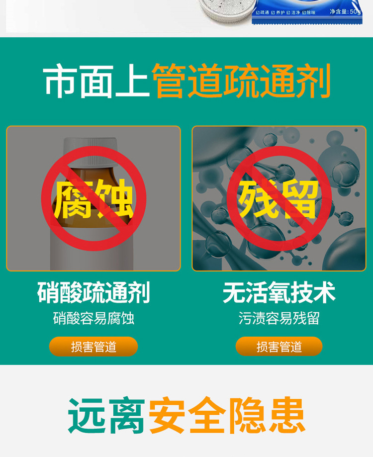 New Pipe Dredge Agent Kitchen Floor Drain Toilet Toilet Fantastic Unblocking Product Deodorant Oil Stain Agent Wholesale
