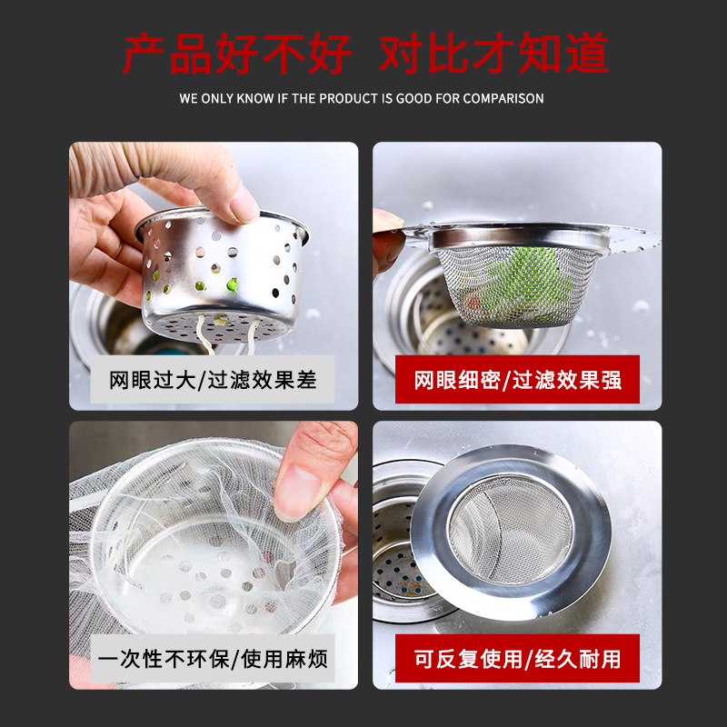 Creative Stainless Steel Sink Filter Net Kitchen Sink Funnel Sewer Washing Basin Anti-Blocking Deodorant Practical Floor Drain