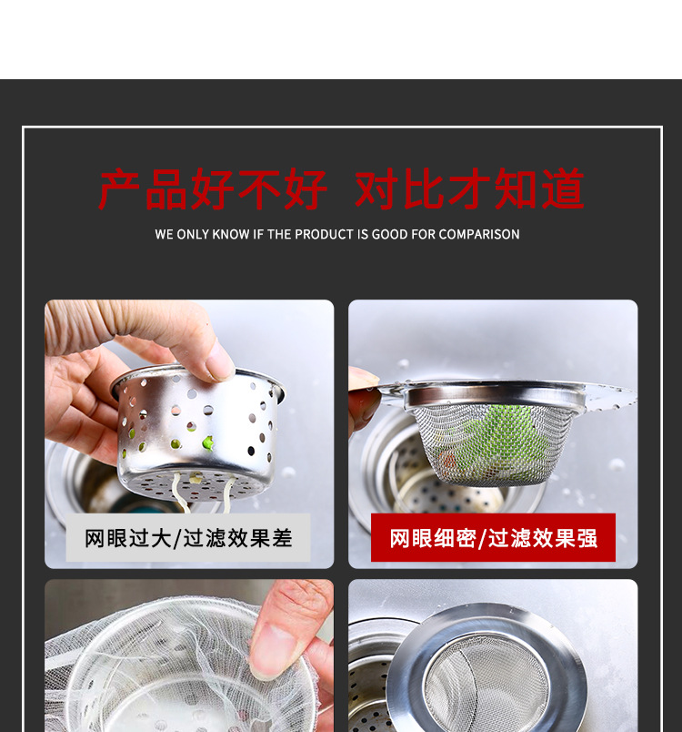 Creative Stainless Steel Sink Filter Net Kitchen Sink Funnel Sewer Washing Basin Anti-Blocking Deodorant Practical Floor Drain