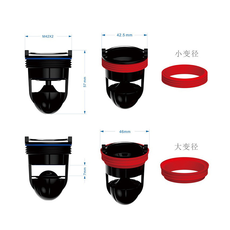 Magnetic Suspension Deodorant Floor Drain Core New Kitchen Anti-Odor Appliance Toilet Insect-Proof Diving Thickened Boat Large Flow Drainer