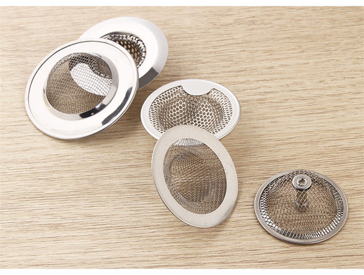 Washbasin Filter Sewer Hair Anti-Blocking Net Floor Drain Wash Basin Wash Basin Filter Net Stainless Steel Funnel