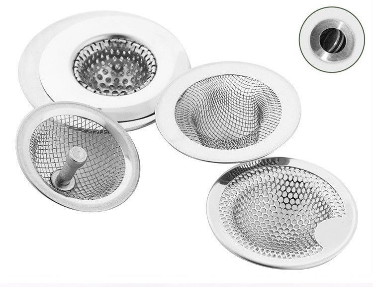 Washbasin Filter Sewer Hair Anti-Blocking Net Floor Drain Wash Basin Wash Basin Filter Net Stainless Steel Funnel