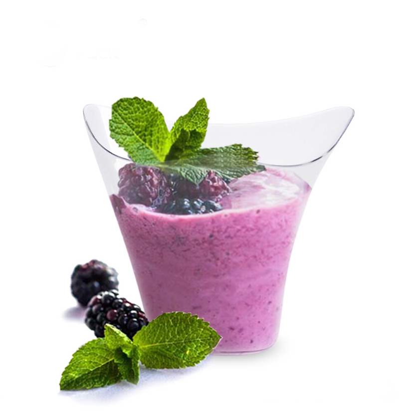 Disposal Plastic Bowl Mini PS Sushi Bowl with Lid Sauce Dessert Bowl Transparent Dessert Packaging Ice Cream Cup