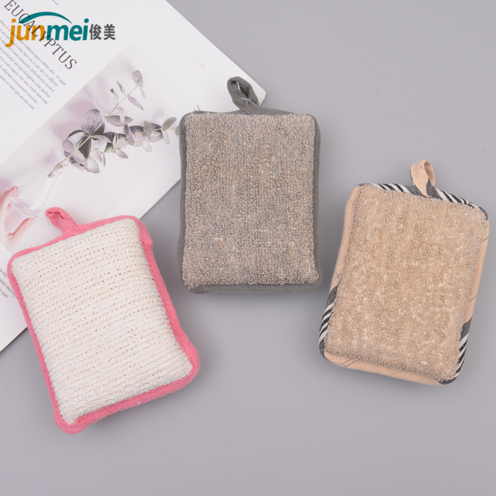 Multi-Color Optional with Lanyard Double-Sided Bath Wash Cloth Household Strong Rubbing Decontamination Thickened Back Rubbing Bath Towel