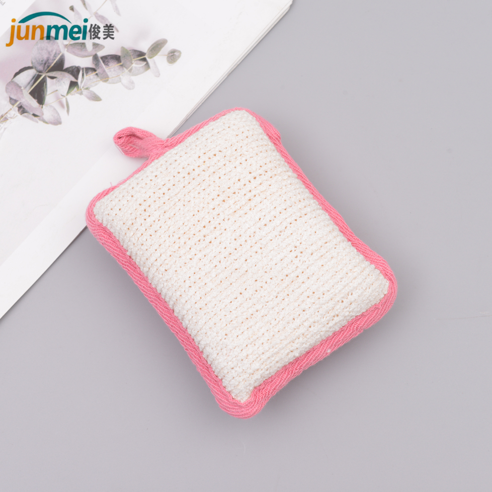 Multi-Color Optional with Lanyard Double-Sided Bath Wash Cloth Household Strong Rubbing Decontamination Thickened Back Rubbing Bath Towel