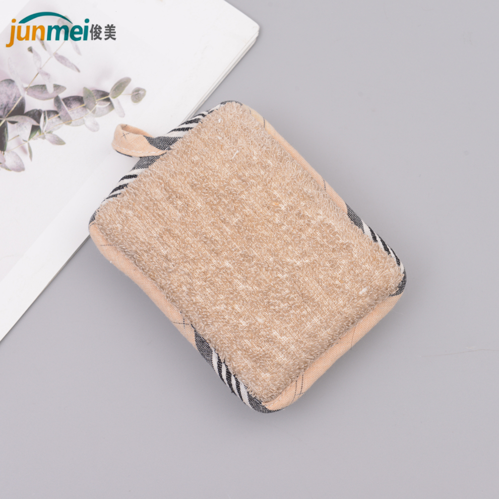 Multi-Color Optional with Lanyard Double-Sided Bath Wash Cloth Household Strong Rubbing Decontamination Thickened Back Rubbing Bath Towel