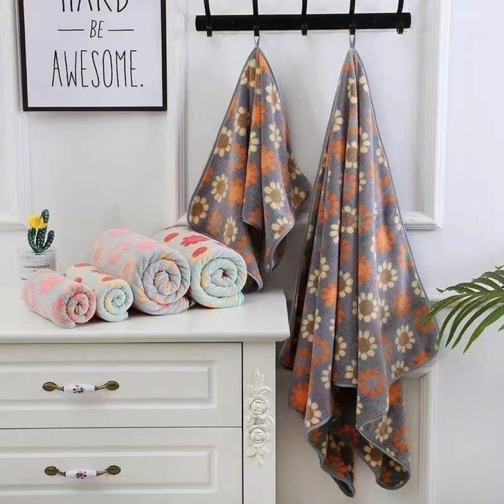 Arna Textile Coral Fleece Quick-Drying Lint Free Towels Floral Vintage Super Absorbent Bath Towel Covers Arna Textile Coral Fleece Quick-Drying Lint Free Towels Floral Vintage Super Absorbent Bath Towel Covers