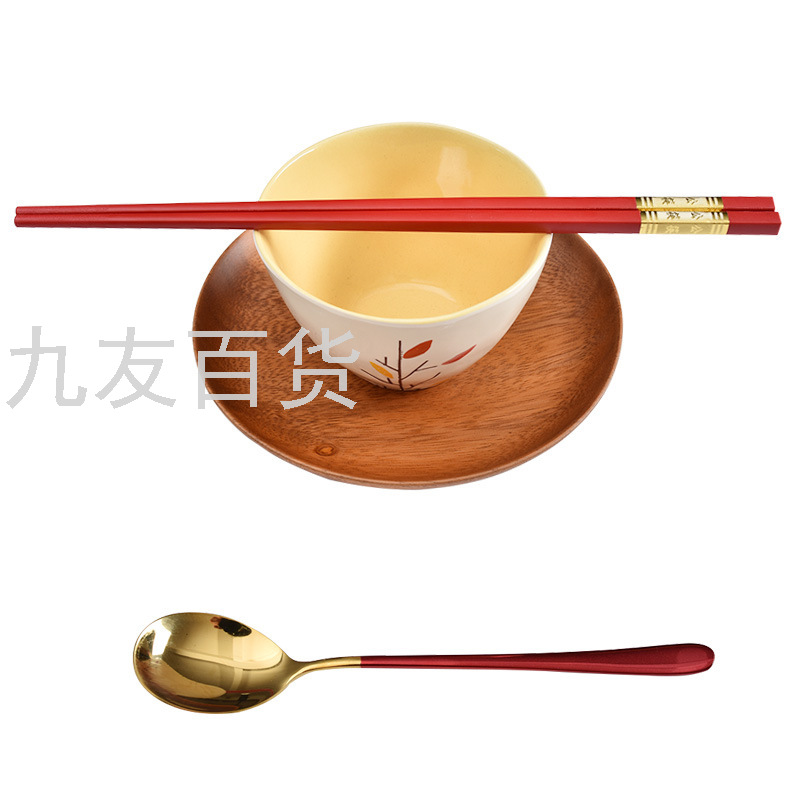Tableware Set 28cm Not Easy to Mold Alloy Public Chopsticks Food Grade 304 Stainless Steel Serving Spoon Gift Tableware Set 28cm Not Easy to Mold Alloy Public Chopsticks Food Grade 304 Stainless Steel Serving Spoon Gift