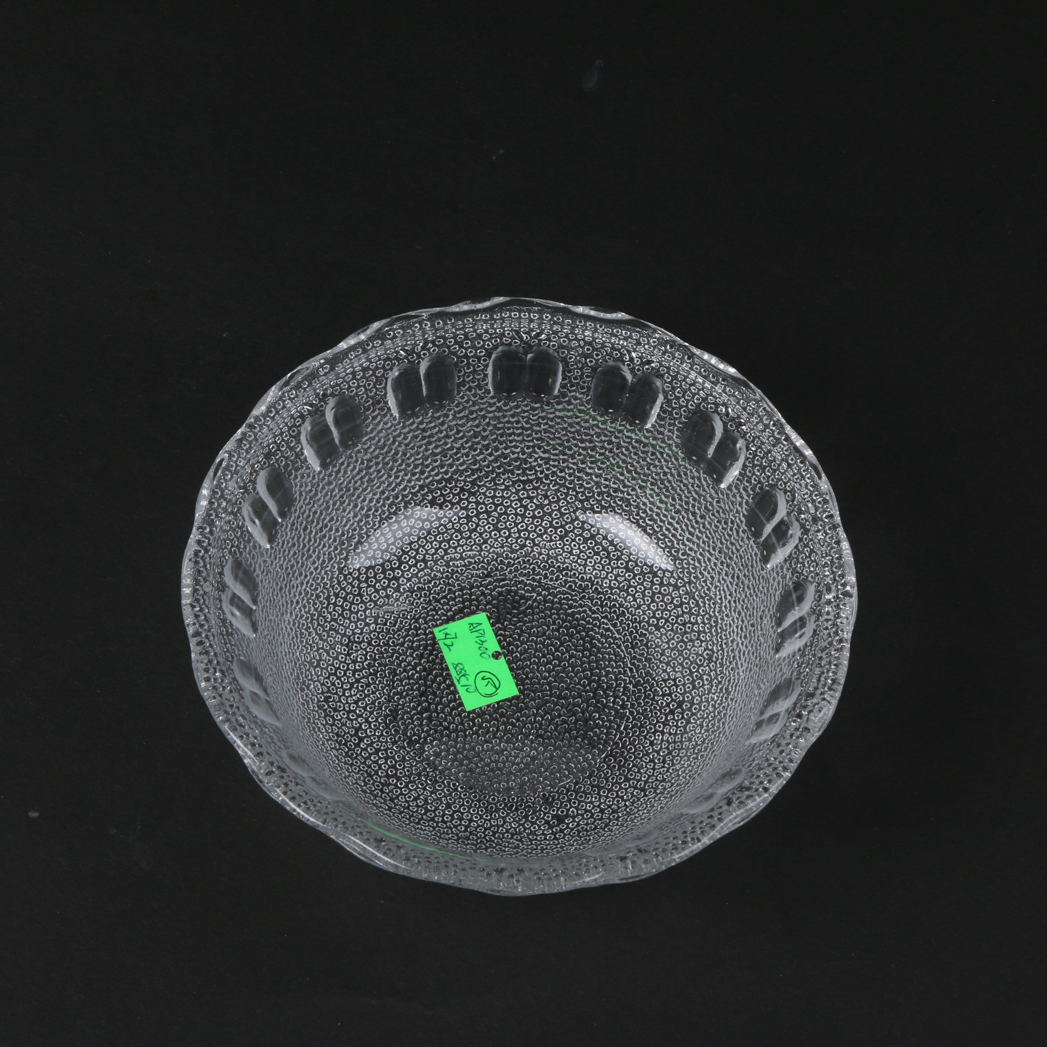 Glass Fruit Plate Fruit Plate Salad Bowl Fruit Plate Transparent European Style Living Room Home Apple Bowl Dessert Bowl Chinese Salad Bowl