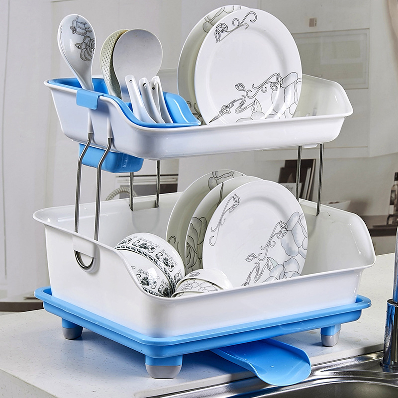 One Piece Dropshipping Double Layer Draining Bowl Rack Creative Kitchen Storage Rack Storage Bowl and Chopsticks Draining Drainage One Piece Dropshipping Double Layer Draining Bowl Rack Creative Kitchen Storage Rack Storage Bowl and Chopsticks Draining Drainage