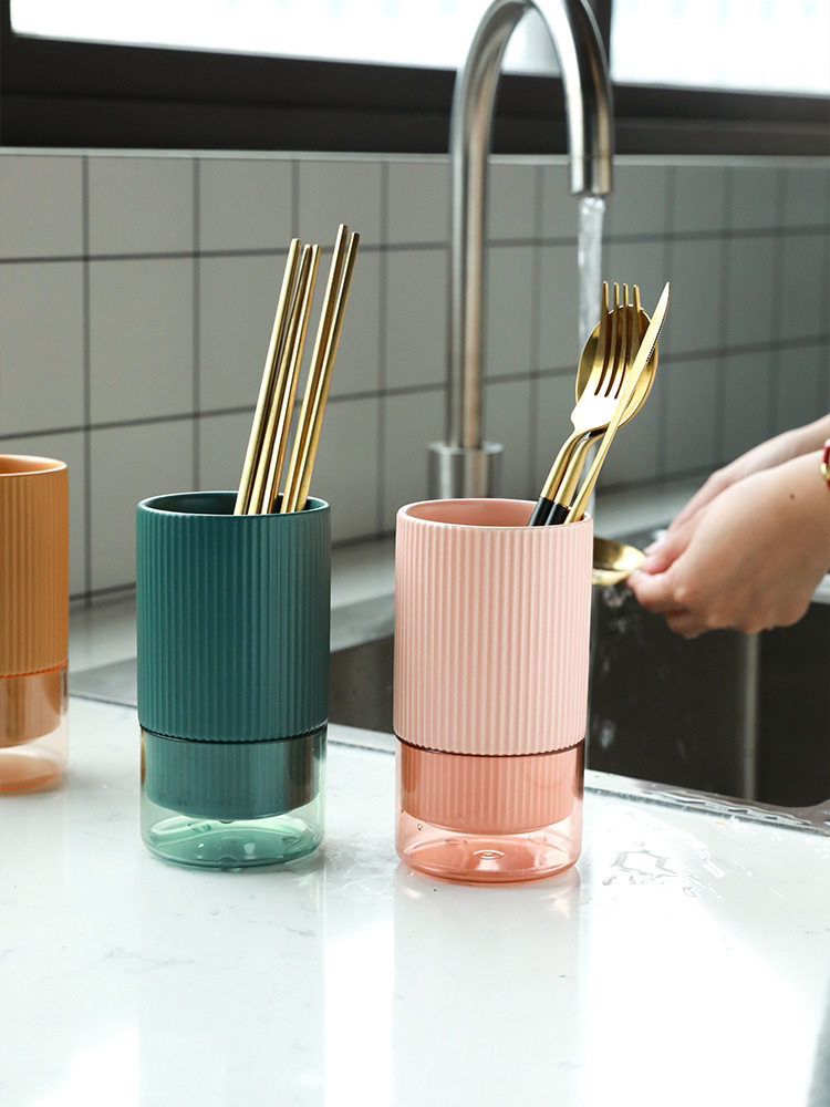 Chopstick Canister Tableware Cage Mildew-Proof Chopsticks Basket Chopsticks Draining Rack Chopsticks Storage Box Knife, Fork and Spoon Chopstick Holder