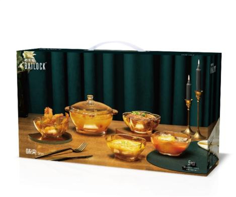Heat-Resistant Golden Tableware Glass Bowl Plate Amber Pot Gift Set New Year's Day National Day Mid-Autumn Festival Dragon Boat Festival Gift Heat-Resistant Golden Tableware Glass Bowl Plate Amber Pot Gift Set New Year's Day National Day Mid-Autumn Festival Dragon Boat Festival Gift