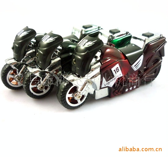 Wholesale 008 motorcycle type with light metal lighter lighter creative mix