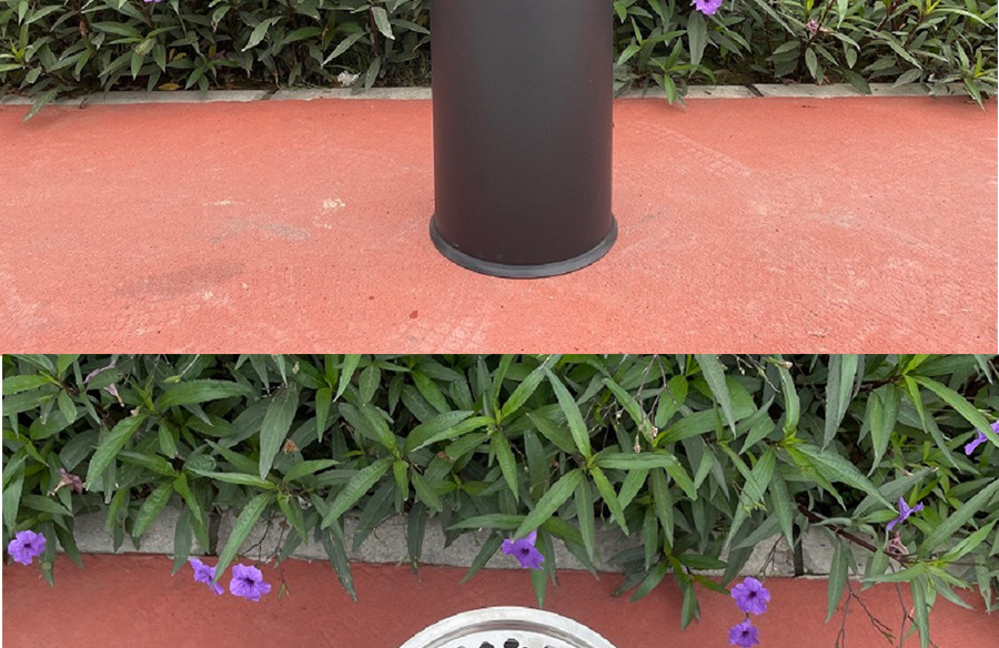 Simple Stainless Steel round Direct Projection Rocker Cover Type Hong Kong-Style Dustbin Hotel Mall Square Vertical Floor Garbage Bin