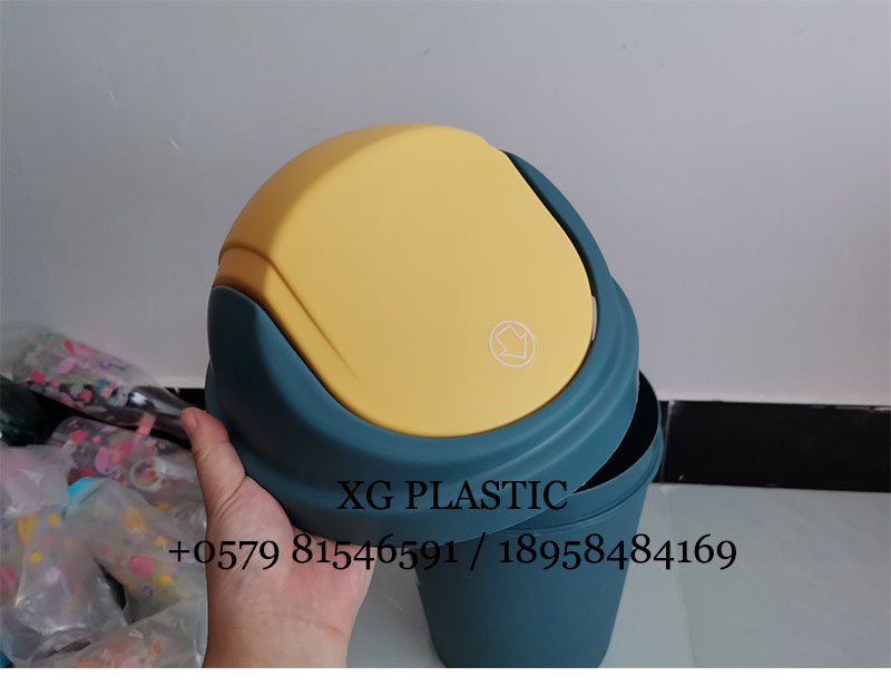 trash can flap trash bin round shape plastic waste can 9 L office trash can kitchen dustbin fashion style rubbish can