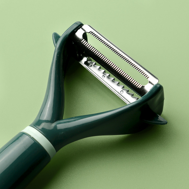 High-Profile Figure Kitchen Gadget Stainless Steel Single and Double-Headed Peeler Vegetable Melon and Fruit Long Handle Creative Peeler