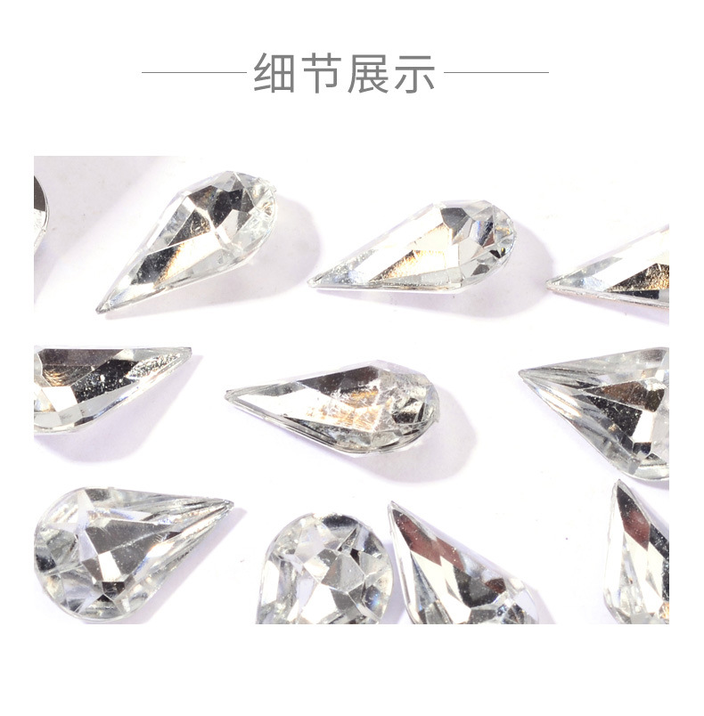 Crystal-like Glass Rhinestone Drop-Shaped Diamond Imitation Table Acrylic Diamond Diamond Shoes/Clothing DIY Accessories Crystal-like Glass Rhinestone Drop-Shaped Diamond Imitation Table Acrylic Diamond Diamond Shoes/Clothing DIY Accessories