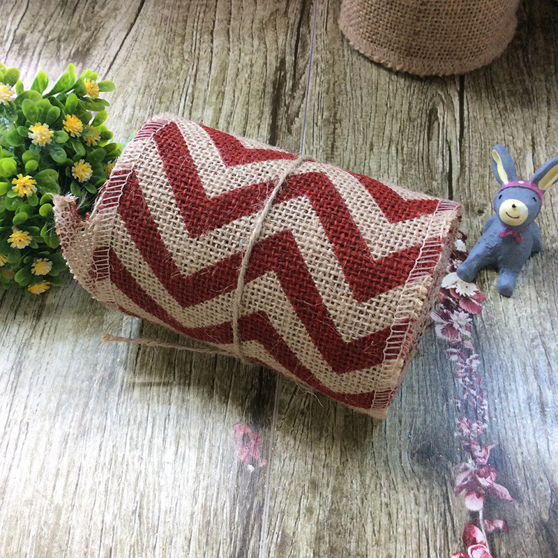 Jute cloth ribs linen table flag chairs yarn Christmas craft wedding decoration supplies 12CM Jute cloth ribs linen table flag chairs yarn Christmas craft wedding decoration supplies 12CM