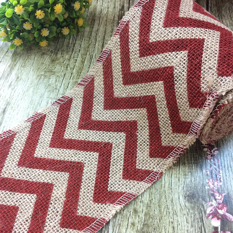 Jute cloth ribs linen table flag chairs yarn Christmas craft wedding decoration supplies 12CM Jute cloth ribs linen table flag chairs yarn Christmas craft wedding decoration supplies 12CM