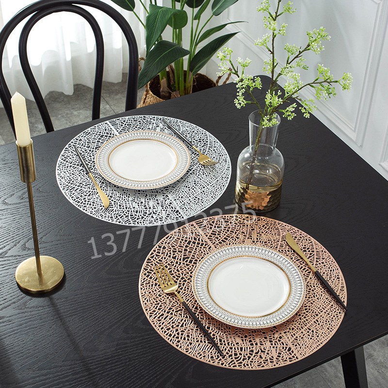 Leather Placemat Tablecloth PVC Dining Table Cushion Non-Slip and Hot Pot Bowl Coaster Daily Kitchen Tools Dinner Plate Heat Proof Mat